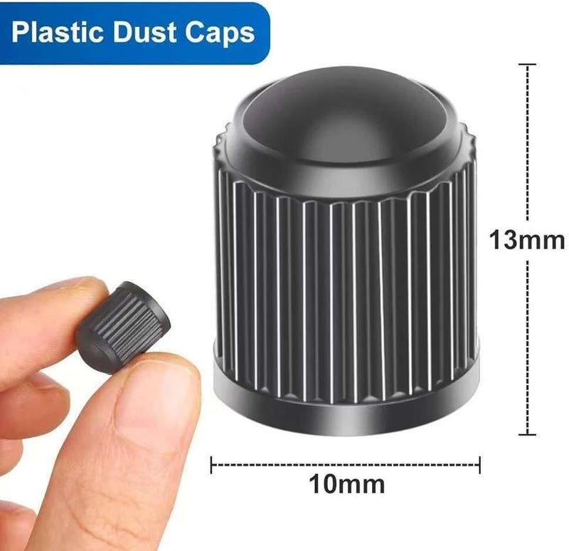 DENEST Tire Valve Stem Caps The Upgraded Version has a Sealing Ring for Car, Motorbike, Trucks, Bike, Bicycle (60) Grayness - Image 2